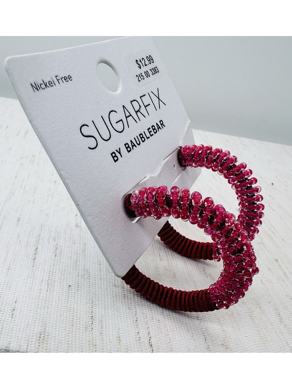 Sugarfix BaubleBar Earrings Retired pink  hoop beads coil twist rope rare